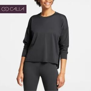 NWOT Calia Bubble Mesh Relaxed L/S Top